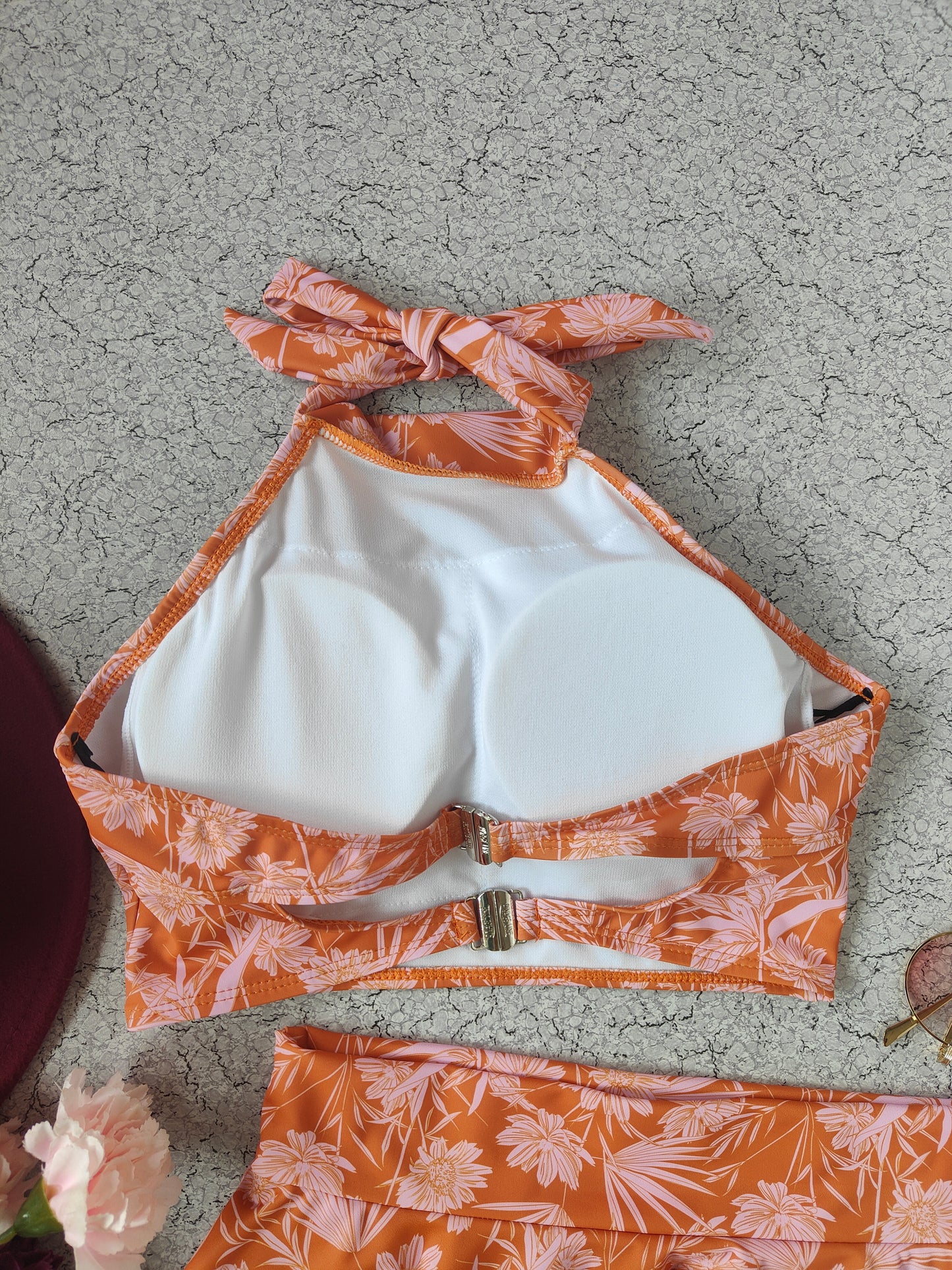 Creamsicle Leaf Elegance Swimwear
