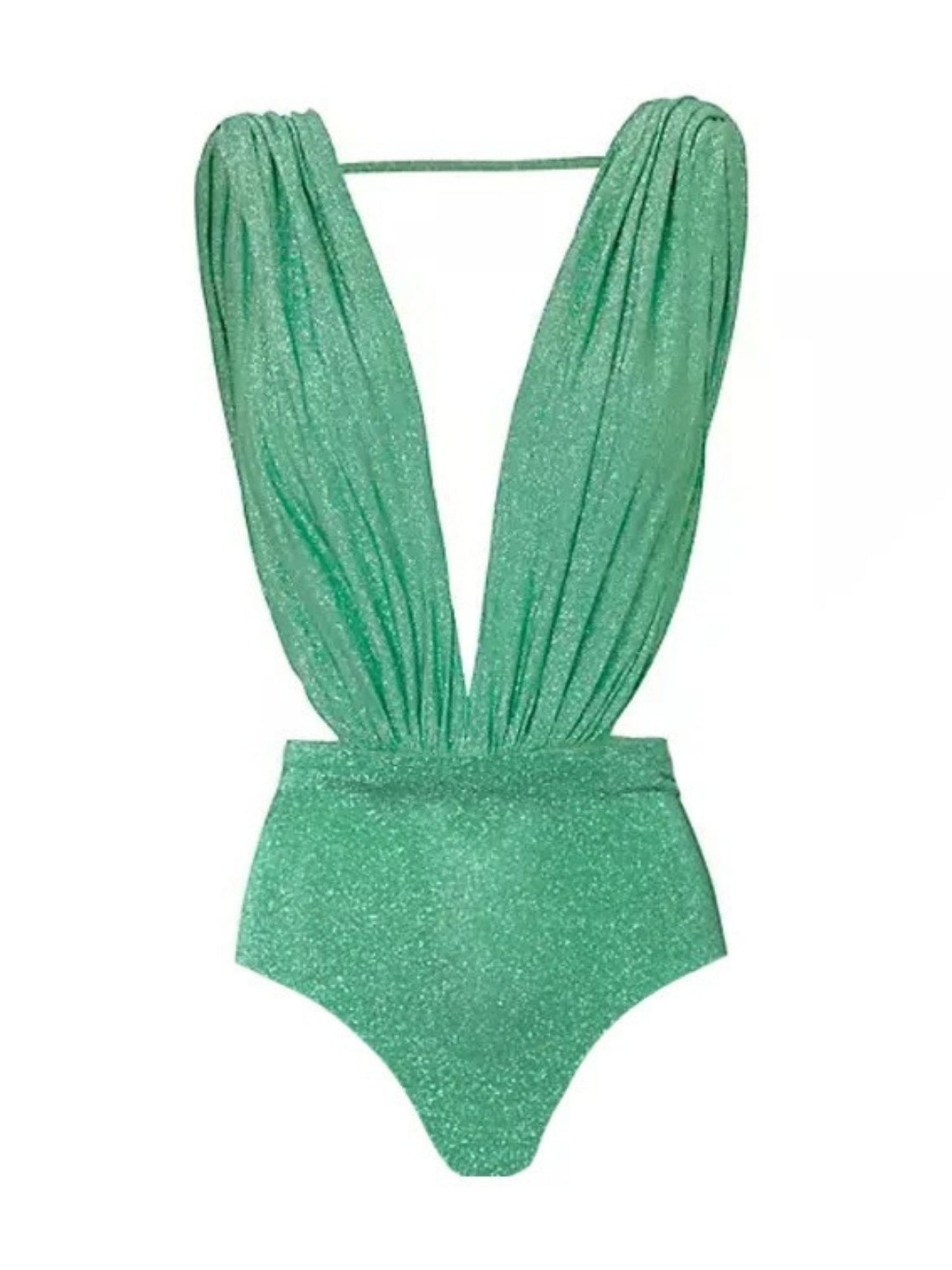 Green Shimmer Monokini and Sarong Set