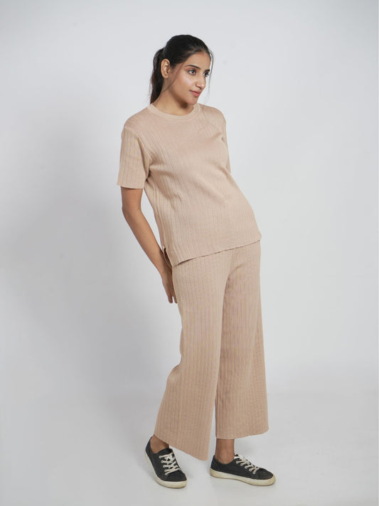 Beige Round Loungewear Set