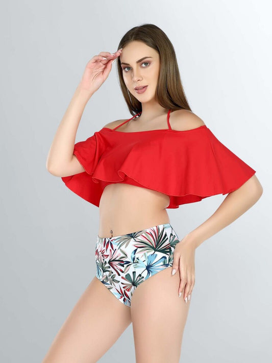 Mapel Leafy Red Swimwear