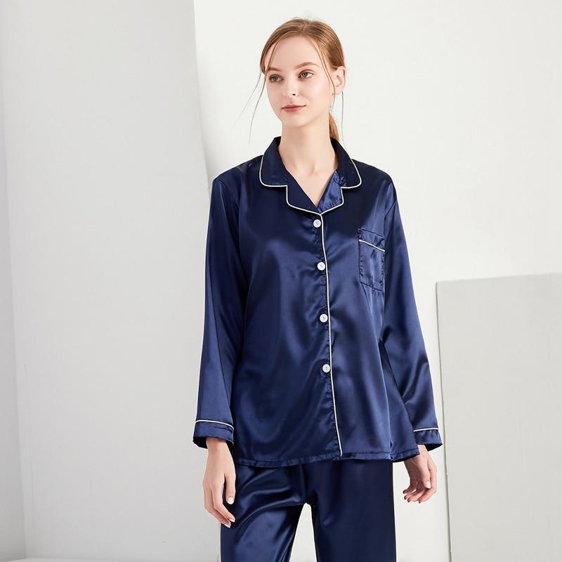 Navy Blue Full Sleeves Nightsuit