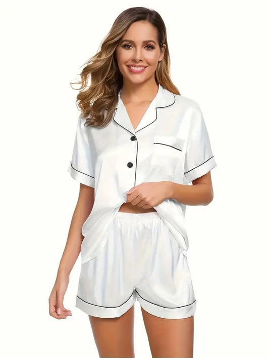 White Chic Shorts Nightsuit