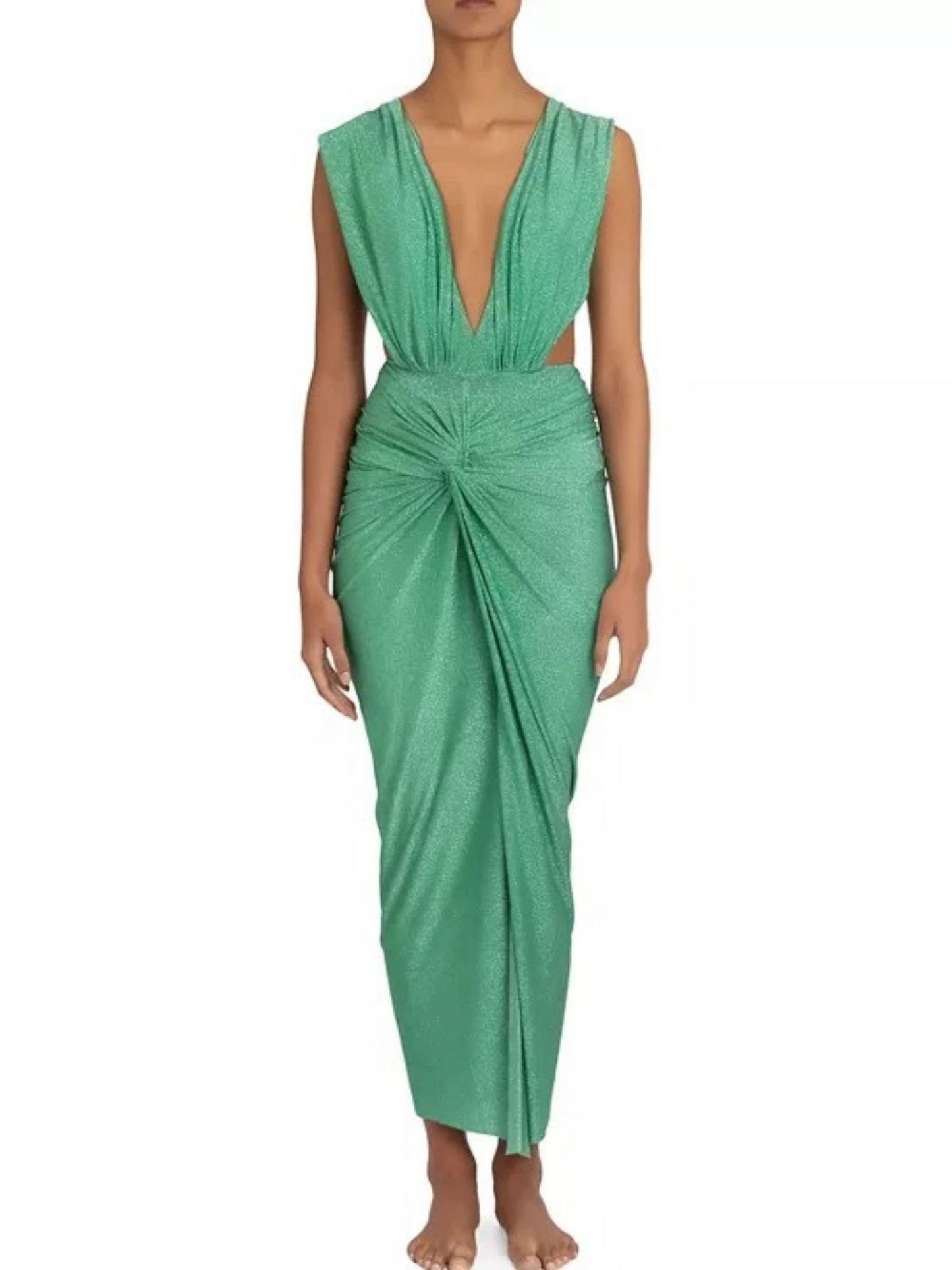 Green Shimmer Monokini and Sarong Set