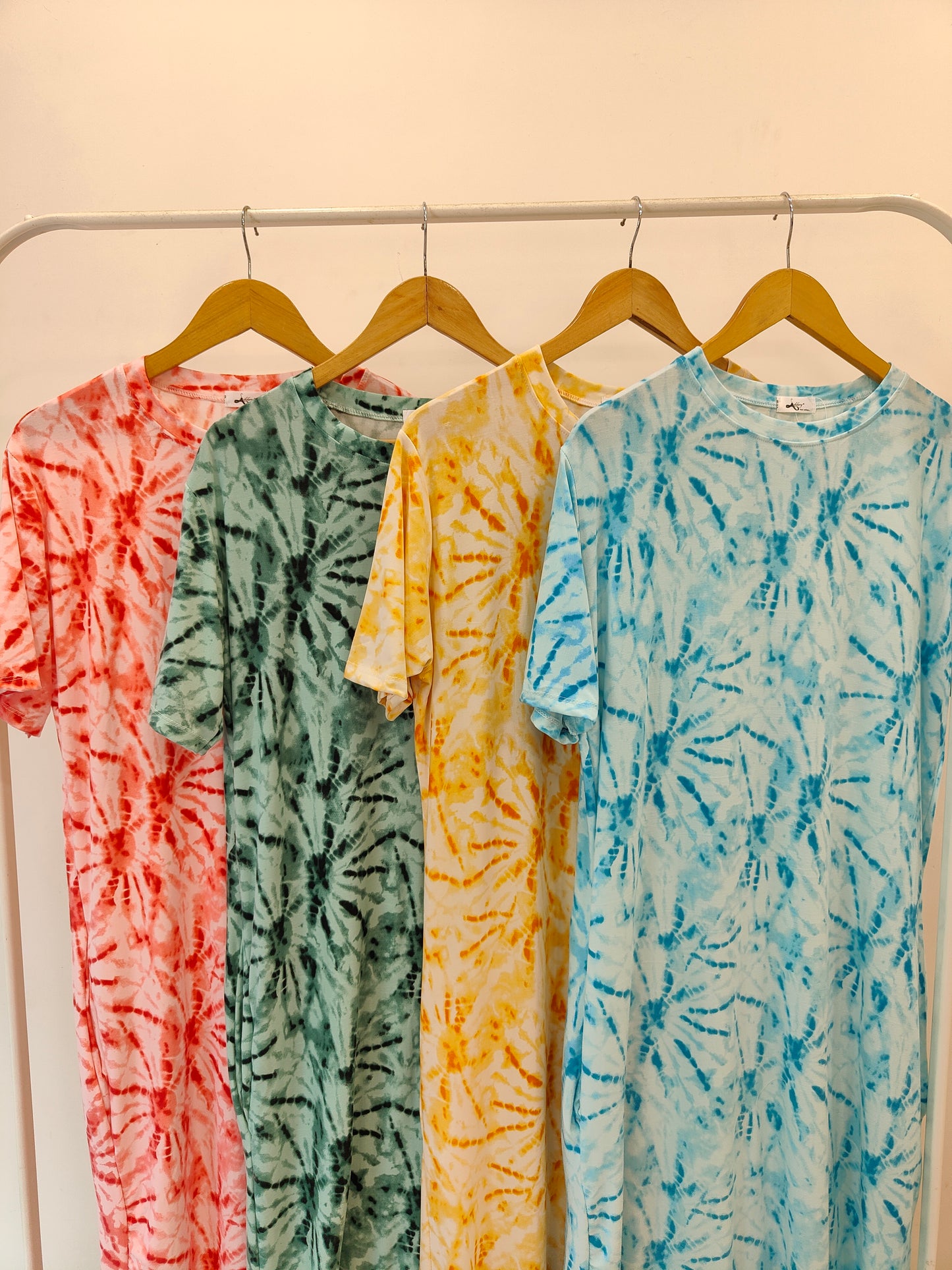 Rayon Side-Slit T-Shirt Dress