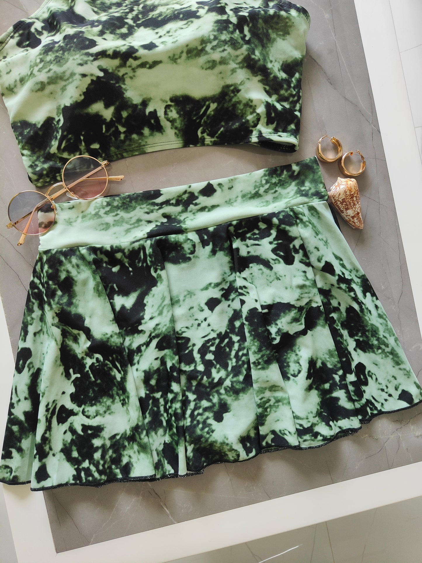 Coral Crush Green Swimwear