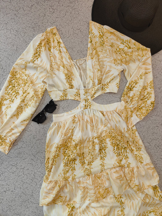 Golden Leaf Symphony Dress