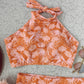 Creamsicle Leaf Elegance Swimwear