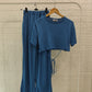 Blue Pocketed Top and Pants