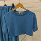 Blue Pocketed Top and Pants