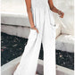 Whimsical White Allure Jumpsuit