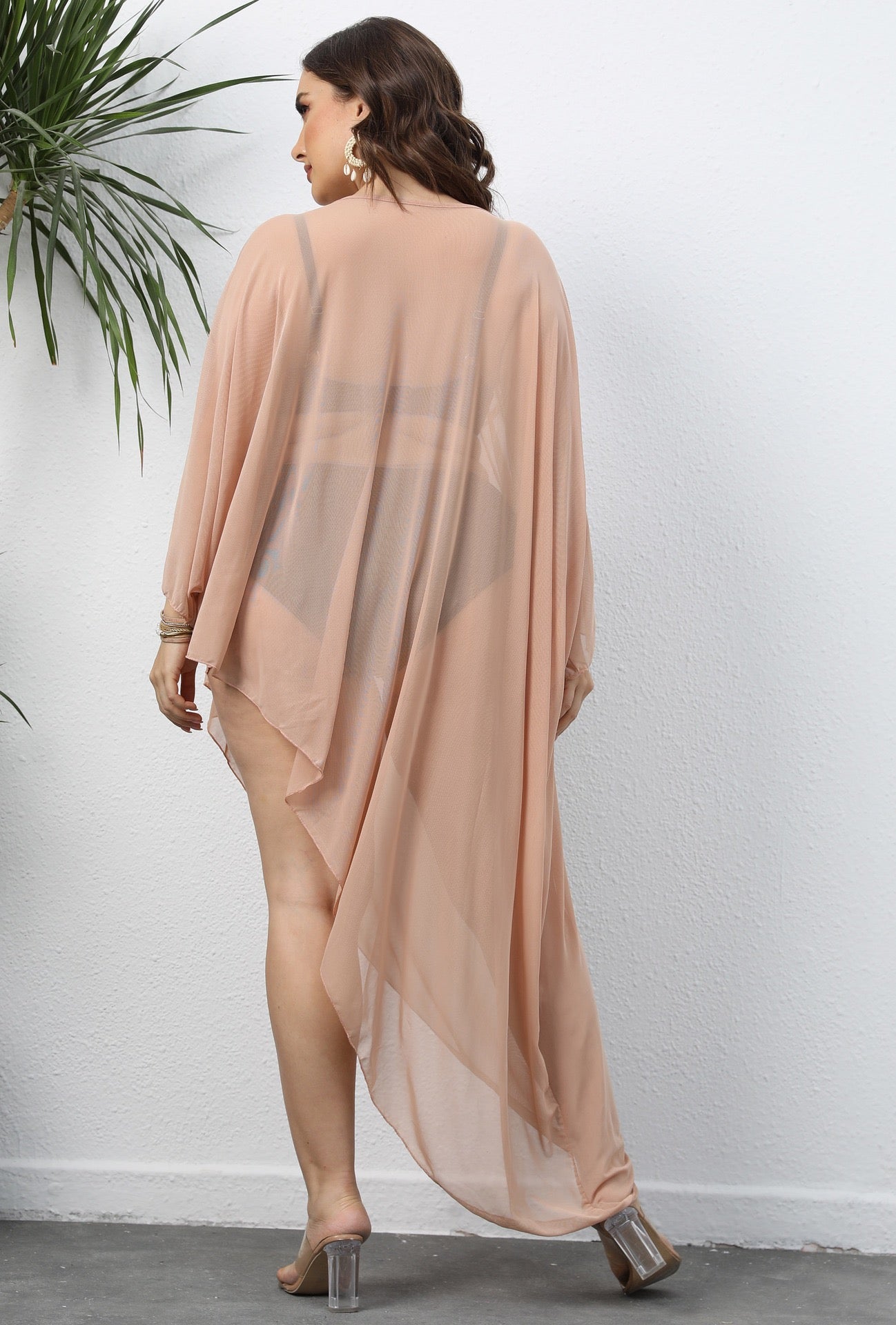 Beige Sheer Cover Up