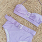 Lilac Belted Tube Swimwear