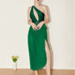Elegant Green One-Shoulder Monokini