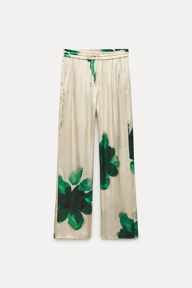Green Floral Shirt and Pant Set