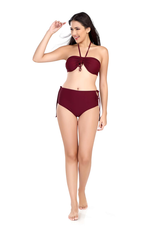 Chic Maroon Bikini Swimwear