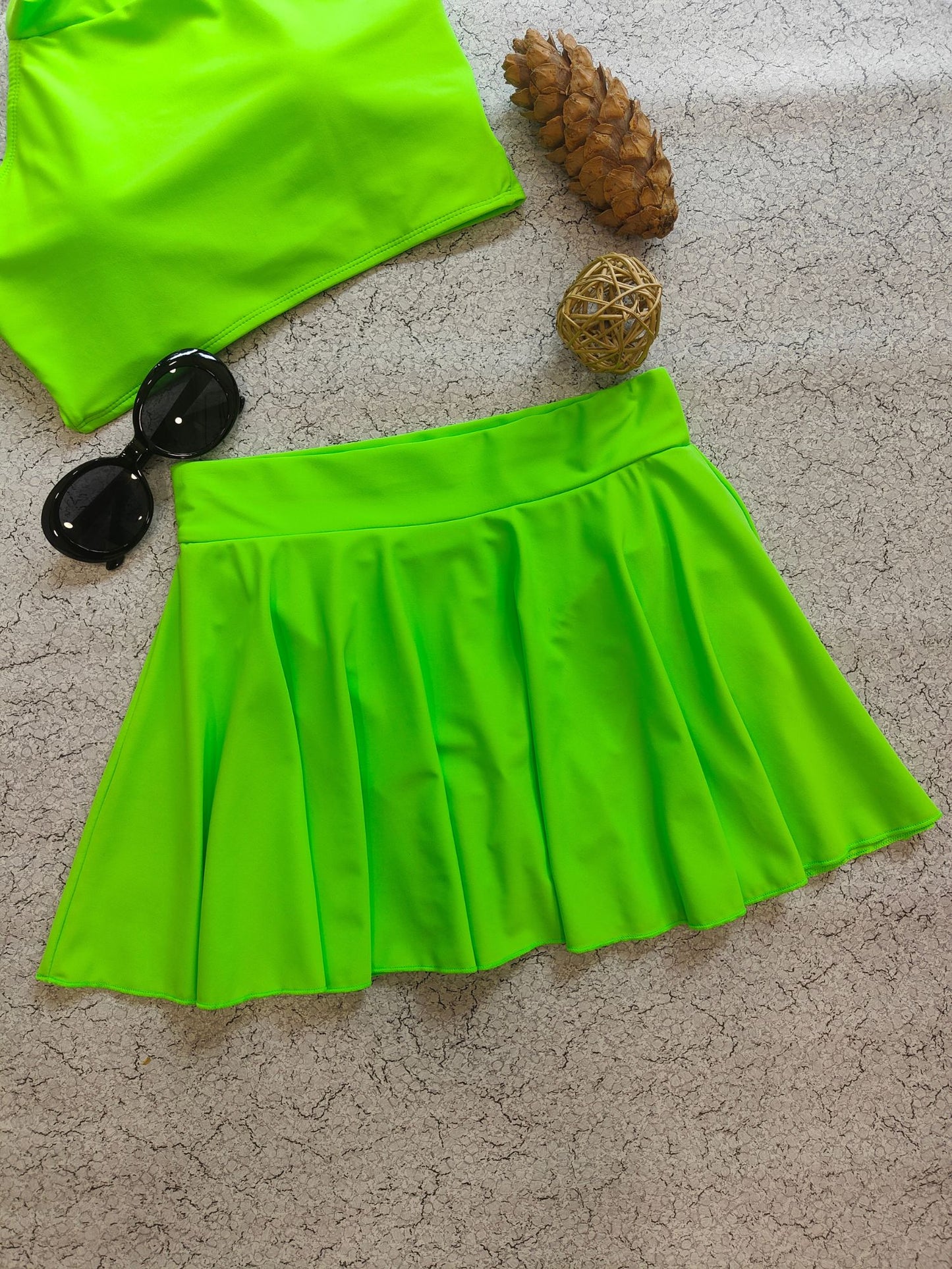 Neon Green Skirt