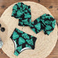 Sea Green Bubble Sleeve Swimwear