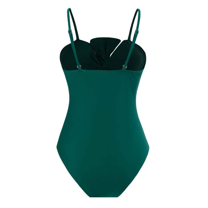 Green Bow Monokini Swimsuit