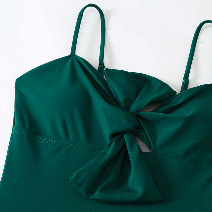 Green Bow Monokini Swimsuit