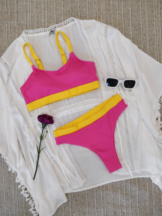 Cute Fuscia Swimwear