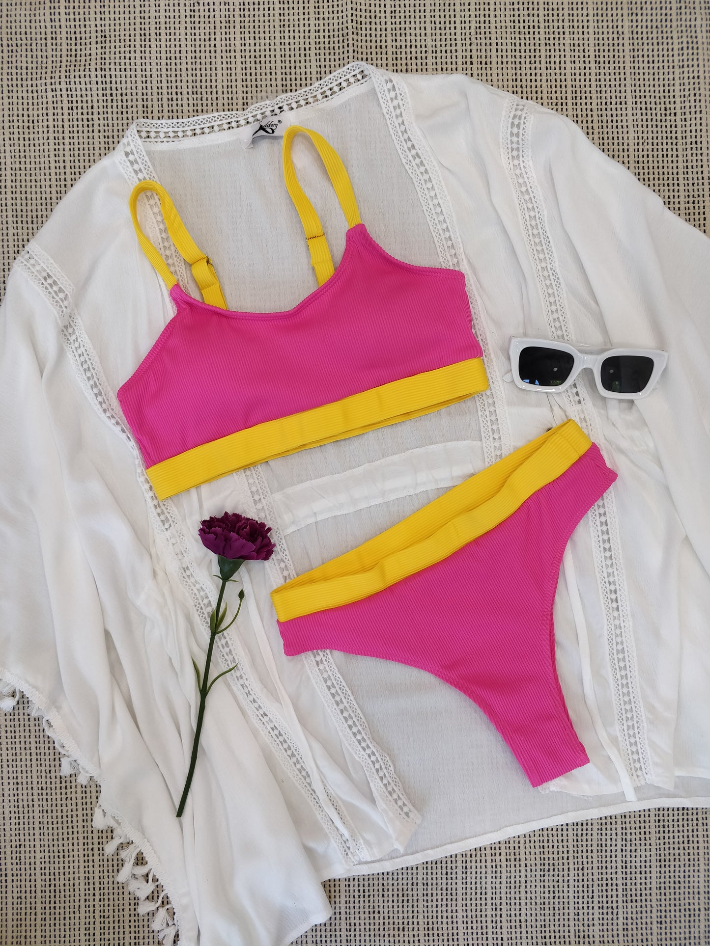 Cute Fuscia Swimwear