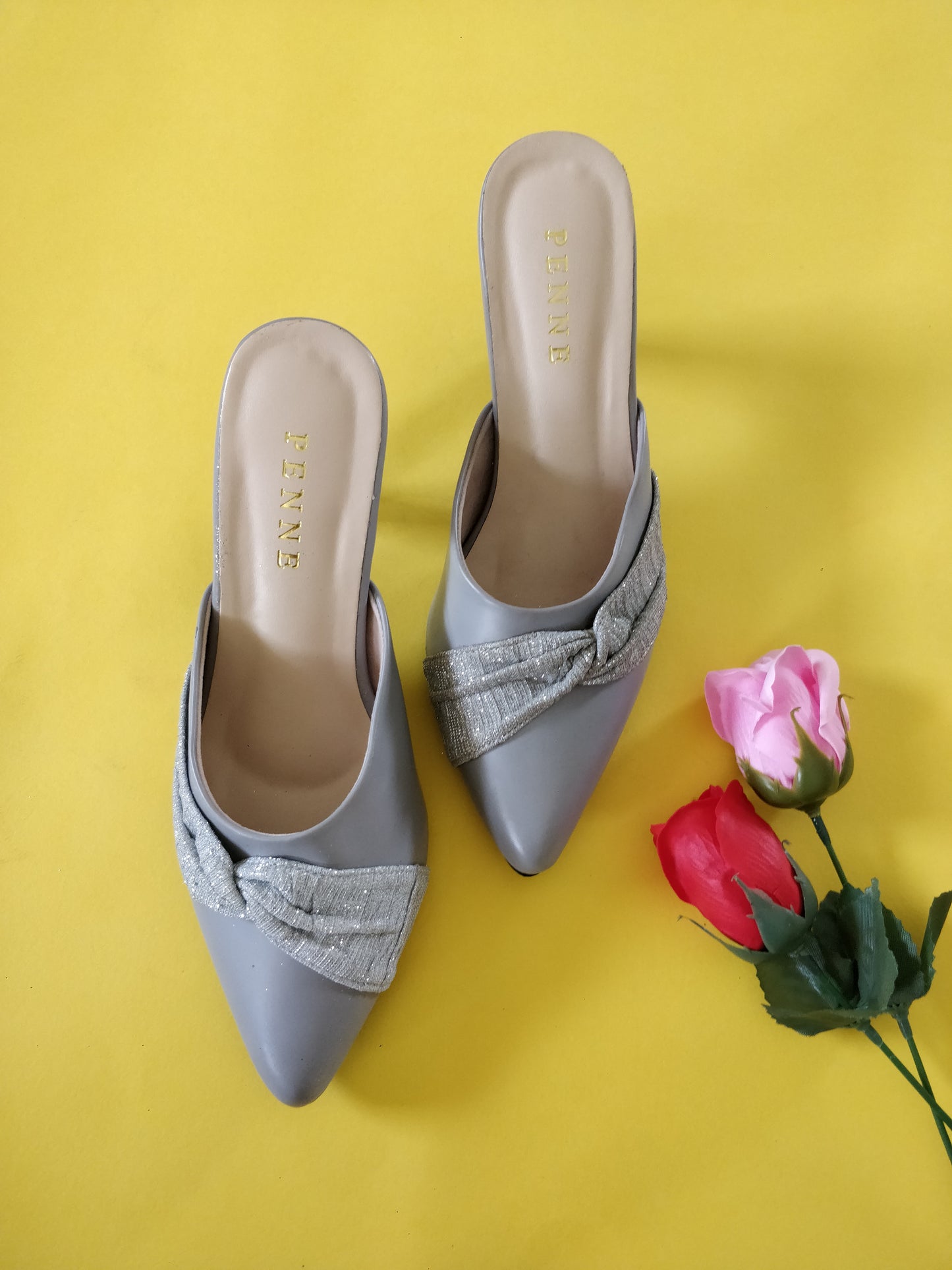Formal Grey Heels - Addery.co.in