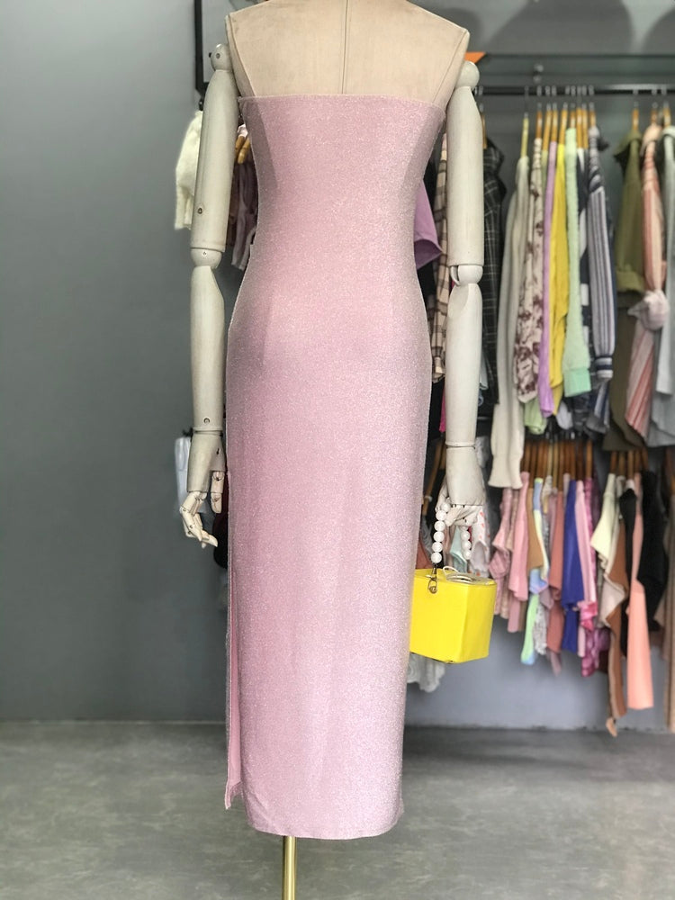 Ardell Maxi Dress - Pink Glitter – Thats So Fetch UK