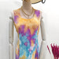 Pleated Tie and Dye Dress