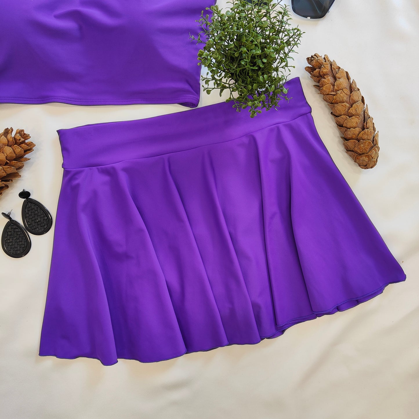 Purple Halter Swimwear