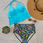 Turquoise Peplum Swimwear